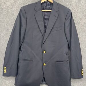 Brooks Brothers Blazer Mens 41L Navy Loro Piana 1818 Fitzgerald Made in Italy